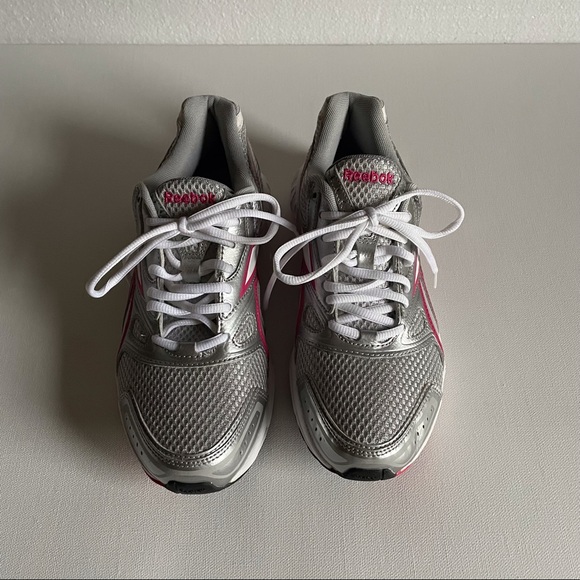 Reebok DMX Ride Running Shoes Lateral Flex Silver Gray Pink 039501 J82773 Sz 8 - Picture 3 of 10